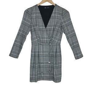 Zara Plaid Blazer Mini Dress (XS)